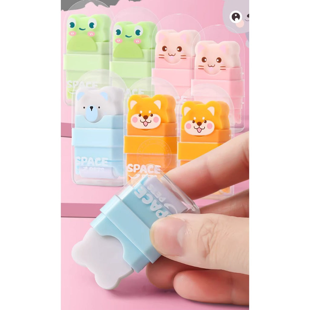 ممحاة M&amp;G Space Pets مع بكرة تجميع الفضلات رقم: AXPQ5501 (ألوان متنوعة) - قطعة واحدة