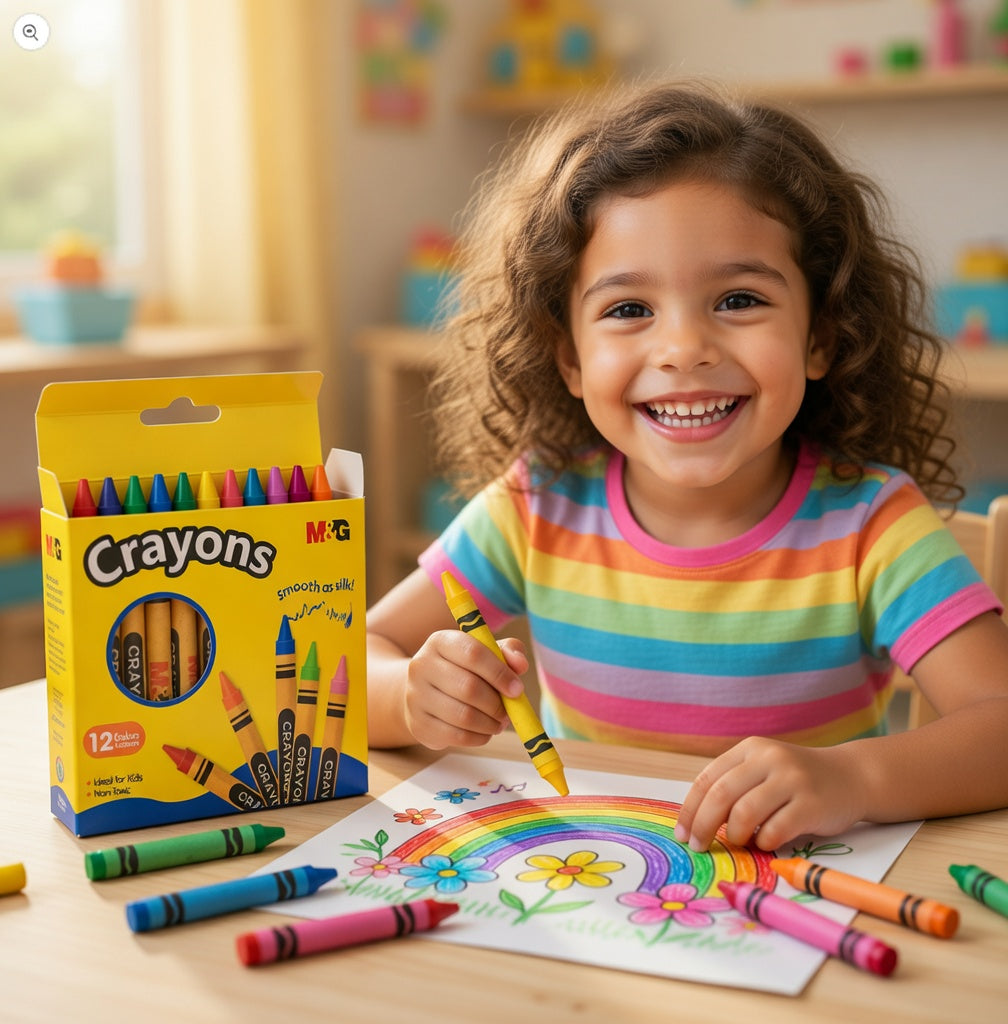 شمع تلوين M&G غير سام 12 لون AGMX4255 (باركود: 6941255197074)