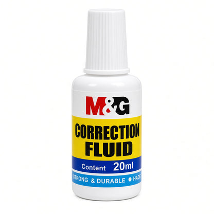 M&G Chenguang Correction Fluid 20ml – Quick-Drying White Correction Liquid for Writing Mistakes - 1pcs - No: ACFN0604