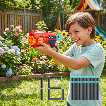 Kid playing outdoors with the X-Shot Excel Fury 4 foam dart blaster