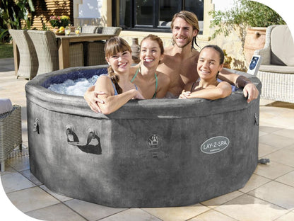 حوض استحمام صلب للحديقة من بيست واي لاي-زي-سبا كارارا، 170 سم × 61 سم - رقم: 6001V