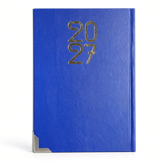 2027 Premium Daily Diary Planner – Hardcover Executive Agenda, Arabic & English, Assorted Colors - Size: B5 - 1pcs