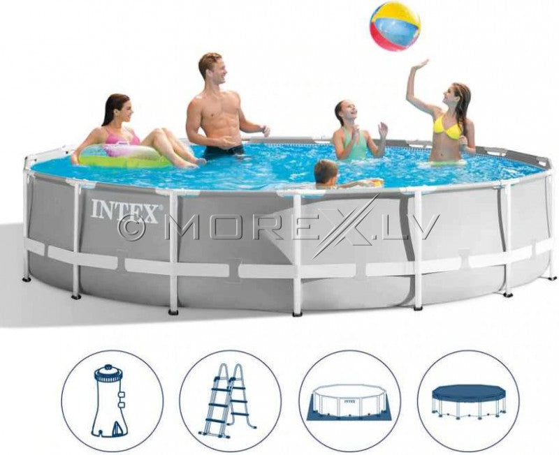 مسبح إنتكس بريزم فريم دائري فوق الأرض 427 × 107 سم - رقم: 26720 