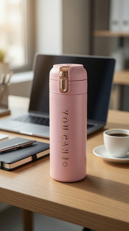 YOU CAN JO Vacuum Insulated Travel Bottle – 420ml Stainless Steel Thermal Flask | Leakproof Coffee & Tea Mug