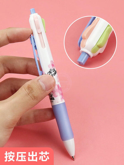 M&G Chenguang Sakura Four Color Ballpoint Pen 0.5 mm - No:ABP80322