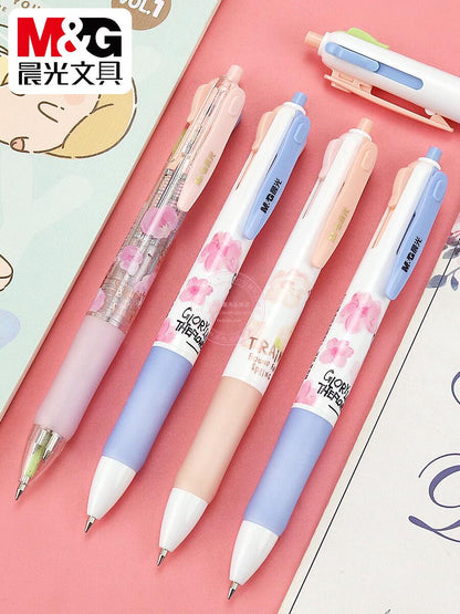 M&G Chenguang Sakura Four Color Ballpoint Pen 0.5 mm - No:ABP80322