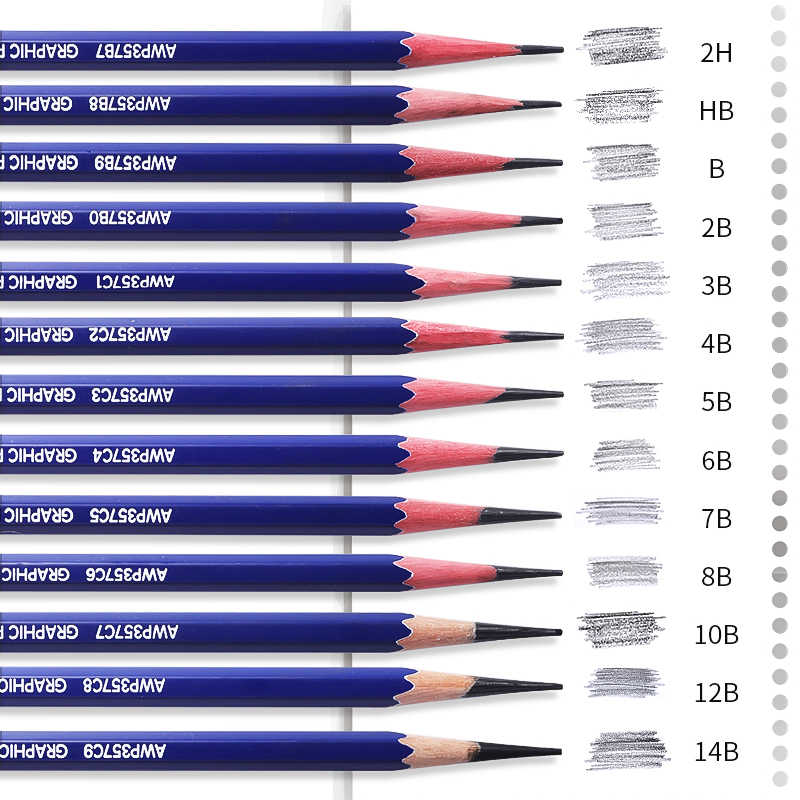 قلم رصاص خشبي سداسي الشكل من إم آند جي تشنغوانغ 2H، قلم رسم فني - قطعة واحدة - رقم المنتج: AWP357B7