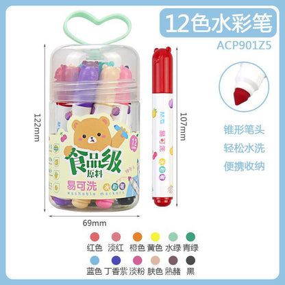 M&G Chenguang food grade easy washable cone head watercolor pen 12color - No:ACP901Z5
