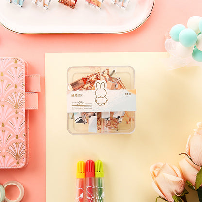 M&G Chenguang series stationery Miffy office Clips - 24pcs - No:916F5
