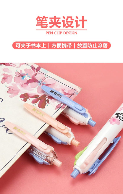 M&G Chenguang Sakura Four Color Ballpoint Pen 0.5 mm - No:ABP80322