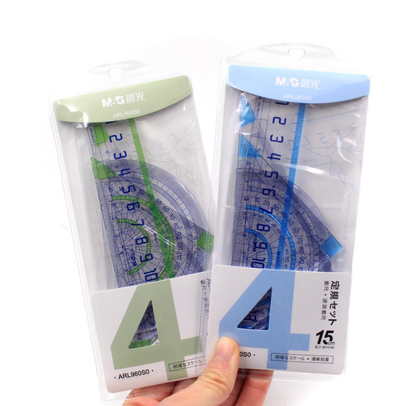 M&G Chenguang wavy ruler 15cm morning light triangle ruler large - No:ARL960S0