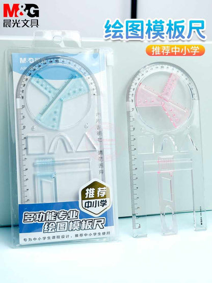 M&G Chenguang multi-function sliding template ruler 15cm Stylish Designs for Precise Measurements - No:ARL960CX