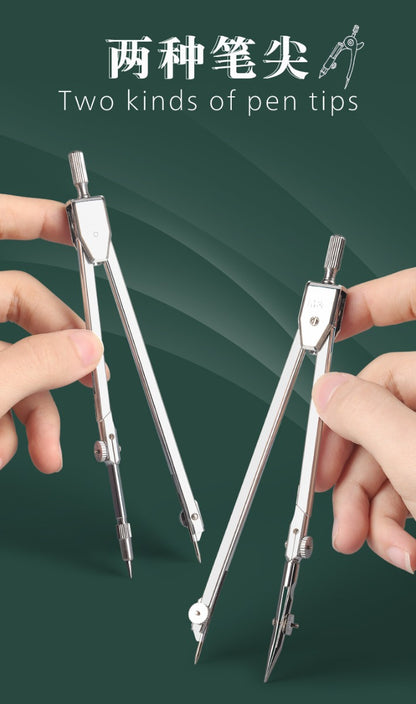 بوصلة M&amp;G Chenguang للطلاب لاختبار الرسم الاحترافي، مصنوعة من الفولاذ المقاوم للصدأ المعدني الخاص - 6 قطع - رقم: ACSN1373