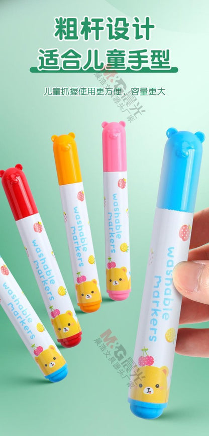 M&G Chenguang food grade easy washable cone head watercolor pen 12color - No:ACP901Z5