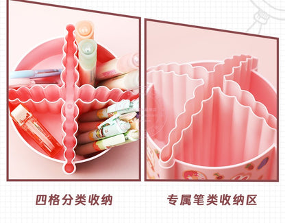 M&G Chenguang 360 Degree Rotating Pen Holder for Desk Organizer, 4 Compartments- No:ABT984F1