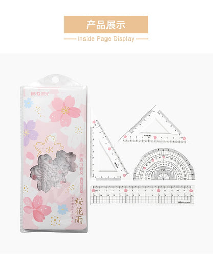 M&G Chenguang Cherry Blossom Rain Series 15cm Acrylic Ruler - No:ARL960N2