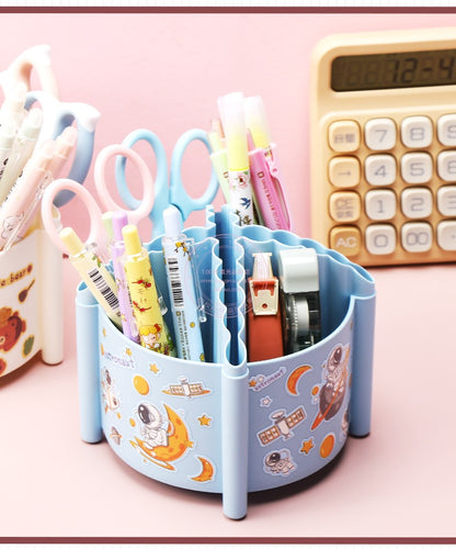 M&G Chenguang 360 Degree Rotating Pen Holder for Desk Organizer, 4 Compartments- No:ABT984F1