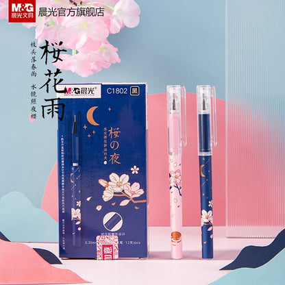 M&G Gel Fancy Pen Black Ink 0.35mm No: AGPC1802 - 1pcs