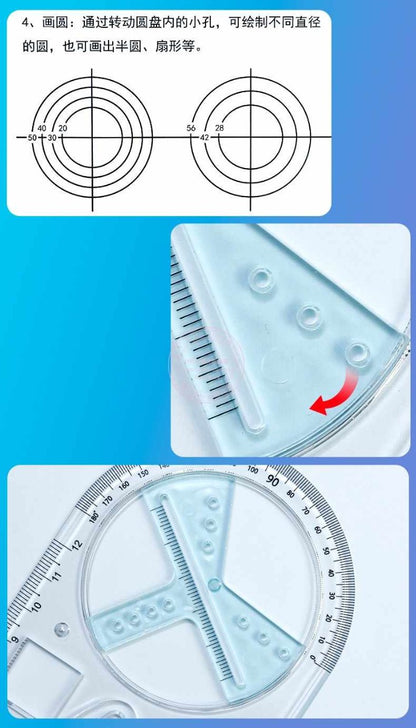 M&G Chenguang multi-function sliding template ruler 15cm Stylish Designs for Precise Measurements - No:ARL960CX