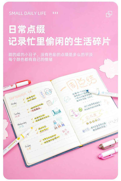 M&G Chenguang double-headed fluorescent pen color marker pen - 1pcs - No:AHMT6201 - Light Yellow