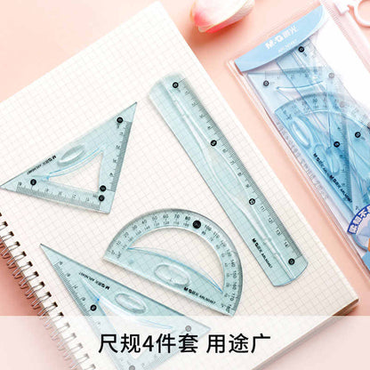 مجموعة مسطرة هندسية ناعمة من إم آند جي تشنغوانغ، ضوء الصباح، 15 سم - رقم المنتج: ARLN0467