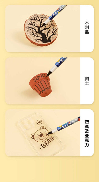 M&G Chenguang hook line pen art special 2 heads - Black - No:ACP901Y1