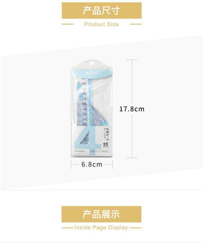M&G Chenguang wavy ruler 15cm morning light triangle ruler large - No:ARL960S0