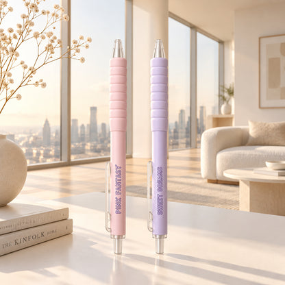 M&G Chenguang Mechanical Pencil 0.7mm – Pink & Purple Feminist Design – Retractable Lead Pencil with Soft Grip - 1pcs - AMPK4572