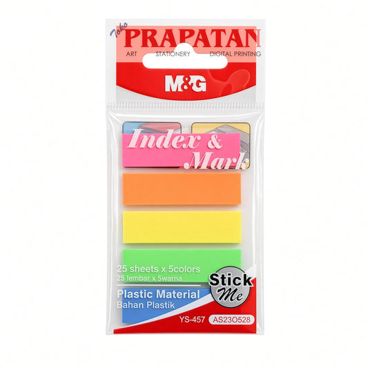 M&G Chenguang Index & Mark Sticky Page Flags – 5 Colors, 25 Sheets Each – Plastic Material – No: YS-457
