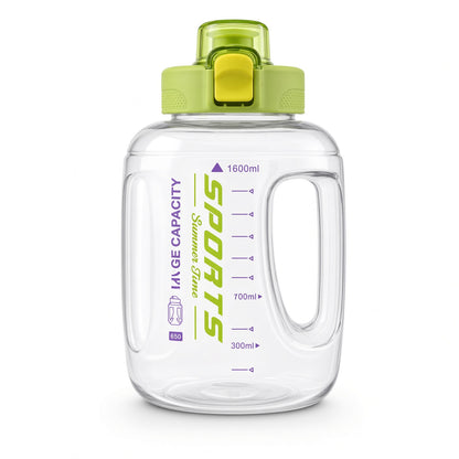 Zannuo Sports Water Bottle with Built-In Straw and One-Touch Flip Lid – 1600ml - Assorted Color - 1pcs