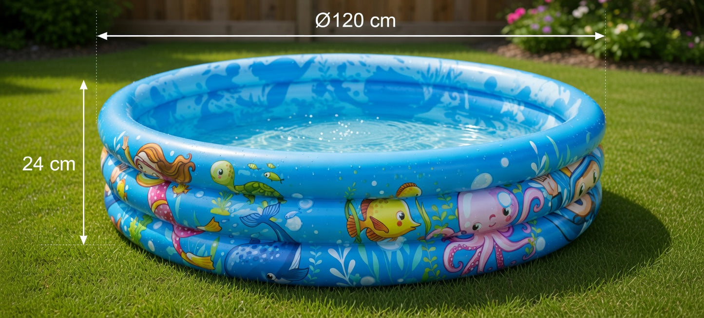 Jilong Avenli Sea World Inflatable 3 Ring Pool For Kids - No:51003
