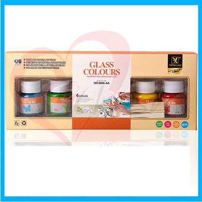 ألوان الزجاج - 6 قطع