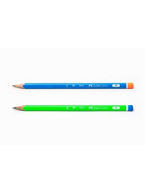 Faber Castell Triangular Coral Pencil Neon Colors - 2B - 1pcs