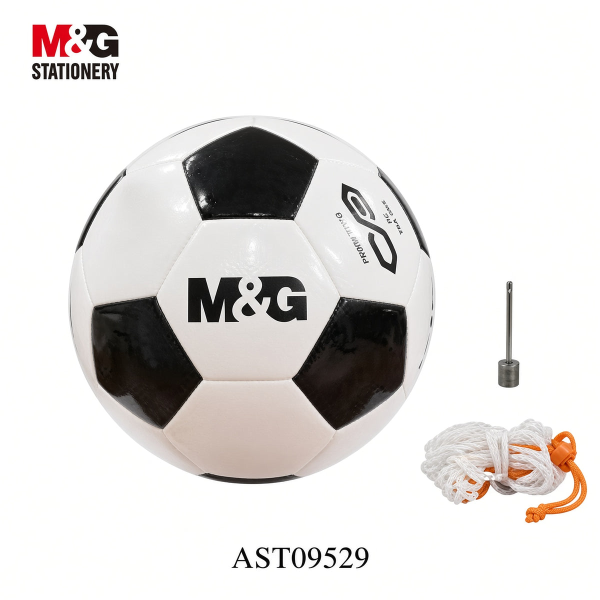 M&G Chenguang Classic Football Size 5 TPU Soccer Ball with Pump & Accessories – No: AST09529