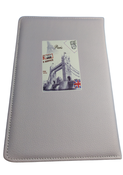 Notebook With Paris Leather Hard Cover Design, A5 Size - NO: 1906-3
