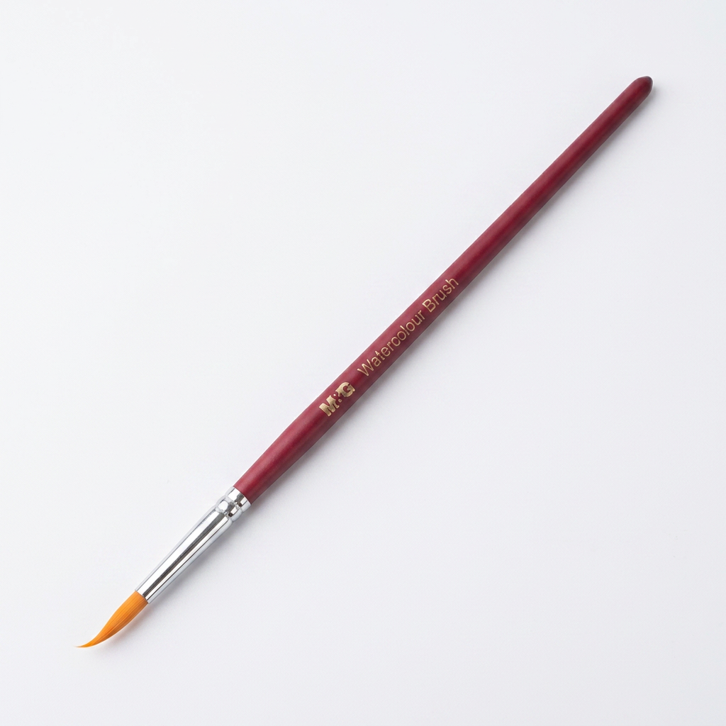 M&G watercolor round brush size 4 studio packshot with size label
