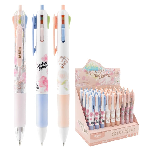 M&G Chenguang Sakura Four Color Ballpoint Pen 0.5 mm - No:ABP80322