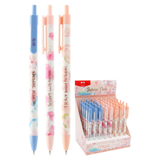 M&G Chenguang Sakura time ballpoint pen, tip 0.5 mm, blue refill - 1pcs - No:ABP464R6