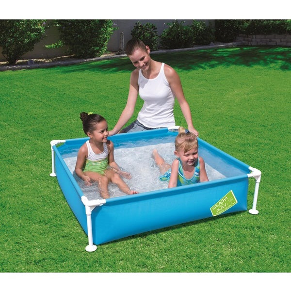 حوض سباحة صغير للأطفال من جيلونج، بإطار معدني، أبعاده 1.22 سم × 1.22 سم × 33 سم، رقم المنتج: 17256