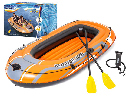 Bestway Inflatable fishing boat complete with oars and pump - 2.28m x 1.10m - No:61102