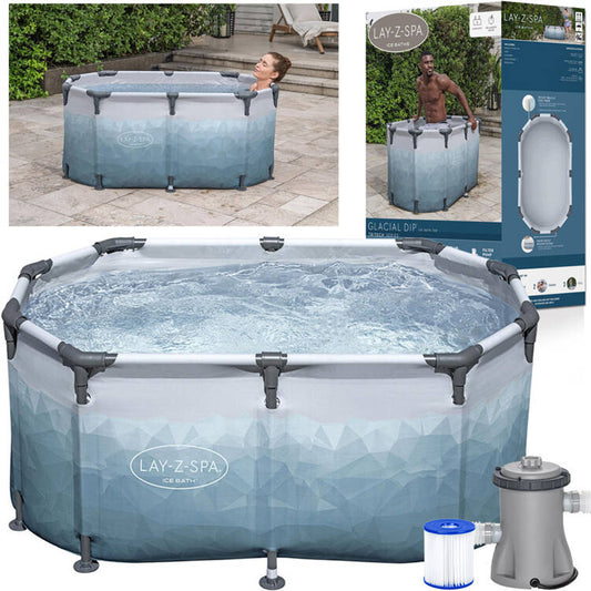 Bestway Cooling Pool for Hardening, 150cm * 65cm * 90cm Tub for 2 People with Filter Pump - No:6002N