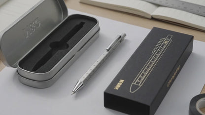 M&G Chenguang 2-in-1 Ballpoint Pen with 10cm Ruler – 0.5mm Fine Tip - No: AGPY3602