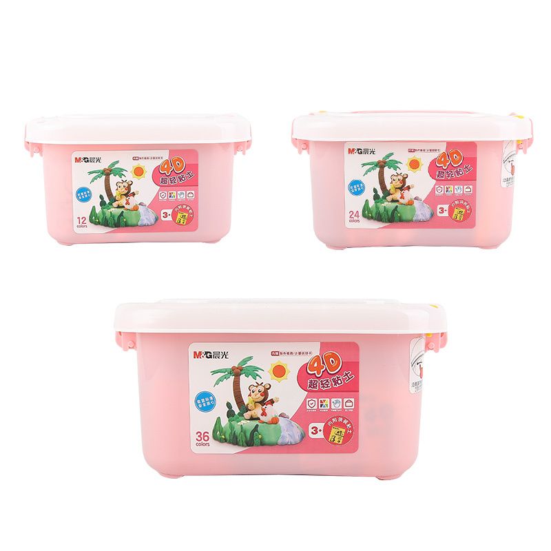 M&G Chenguang 4D Ultra-Light Clay Plasticine Non-toxic Color - 24 Colors - No:AKE04553