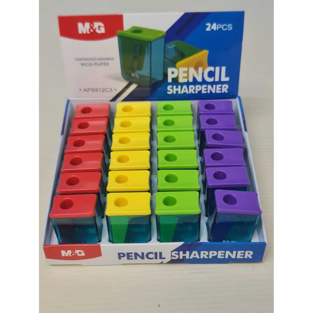 M&G Mini Single Hole Pencil Sharpener No: APS912C3 (Assorted Colours) - 1 piece