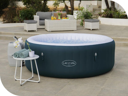 Bestway  4-6 People Tub 1.96m X 66cm Round Dark Green Miami Energy Saving Wave - No:6001D
