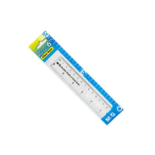 M&G Chenguang Durable Plastic Clear Ruler -15cm - 6 Inch - No:ARL960H8