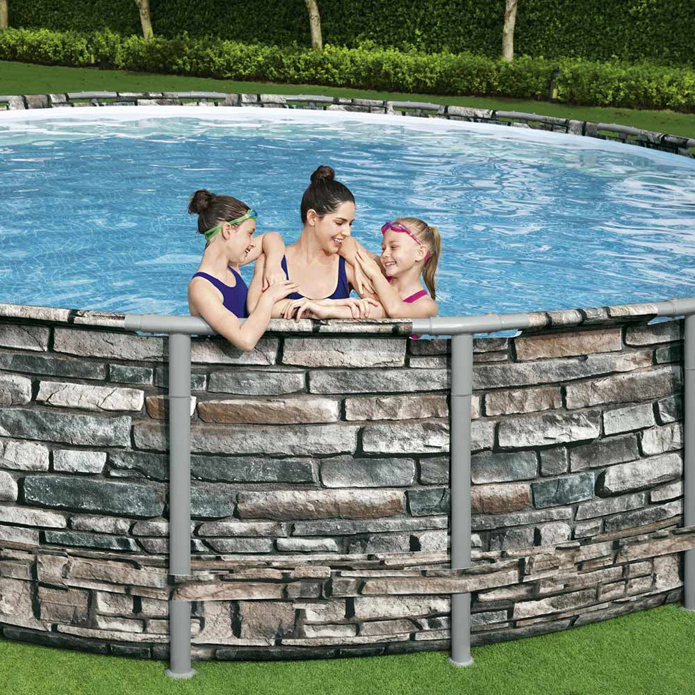 مسبح بيست واي باور ستيل دائري فوق الأرض - 488 × 122 سم - رقم: 56966