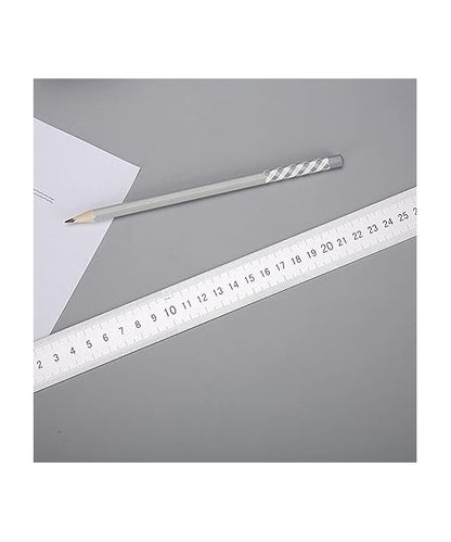 مسطرة ألومنيوم من إم آند جي تشنغوانغ، 30 سم، مانعة للانزلاق، لقياسات دقيقة ومتينة - رقم المنتج: ARLN0484