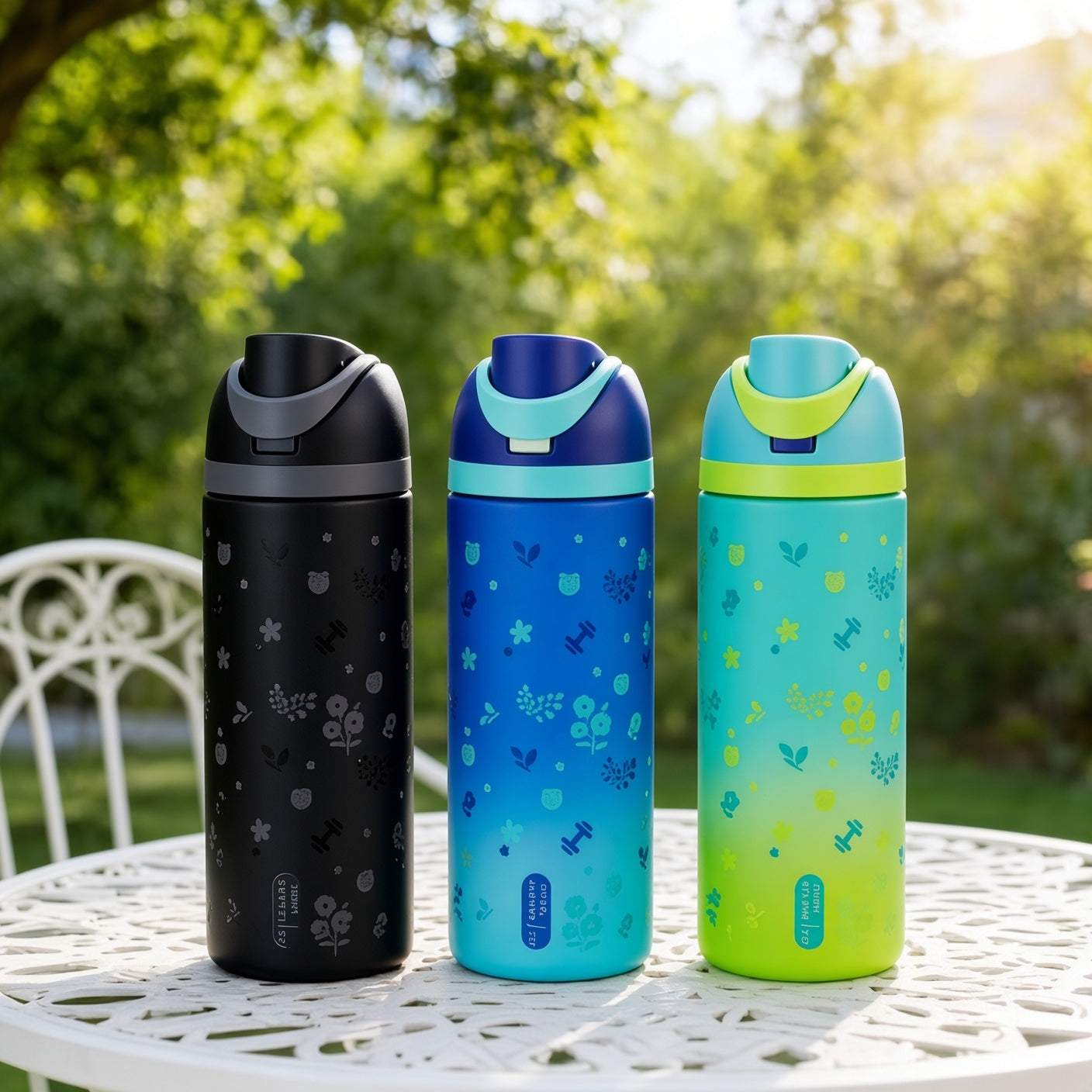 Go Further 850ml Water Bottle with Straw – Leak-Resistant Sports & School Bottle, 29.92oz