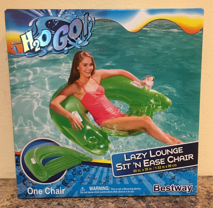 Bestway H2OGO! Lazy Lounge Sit 'n Ease Inflatable Pool Chair 43118